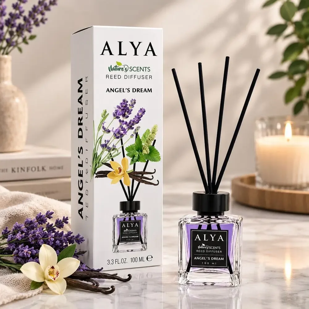 Alya Reed Diffuser Angel’s Dream Nature’s Scents 3.4 Fl. Oz . 100 Ml